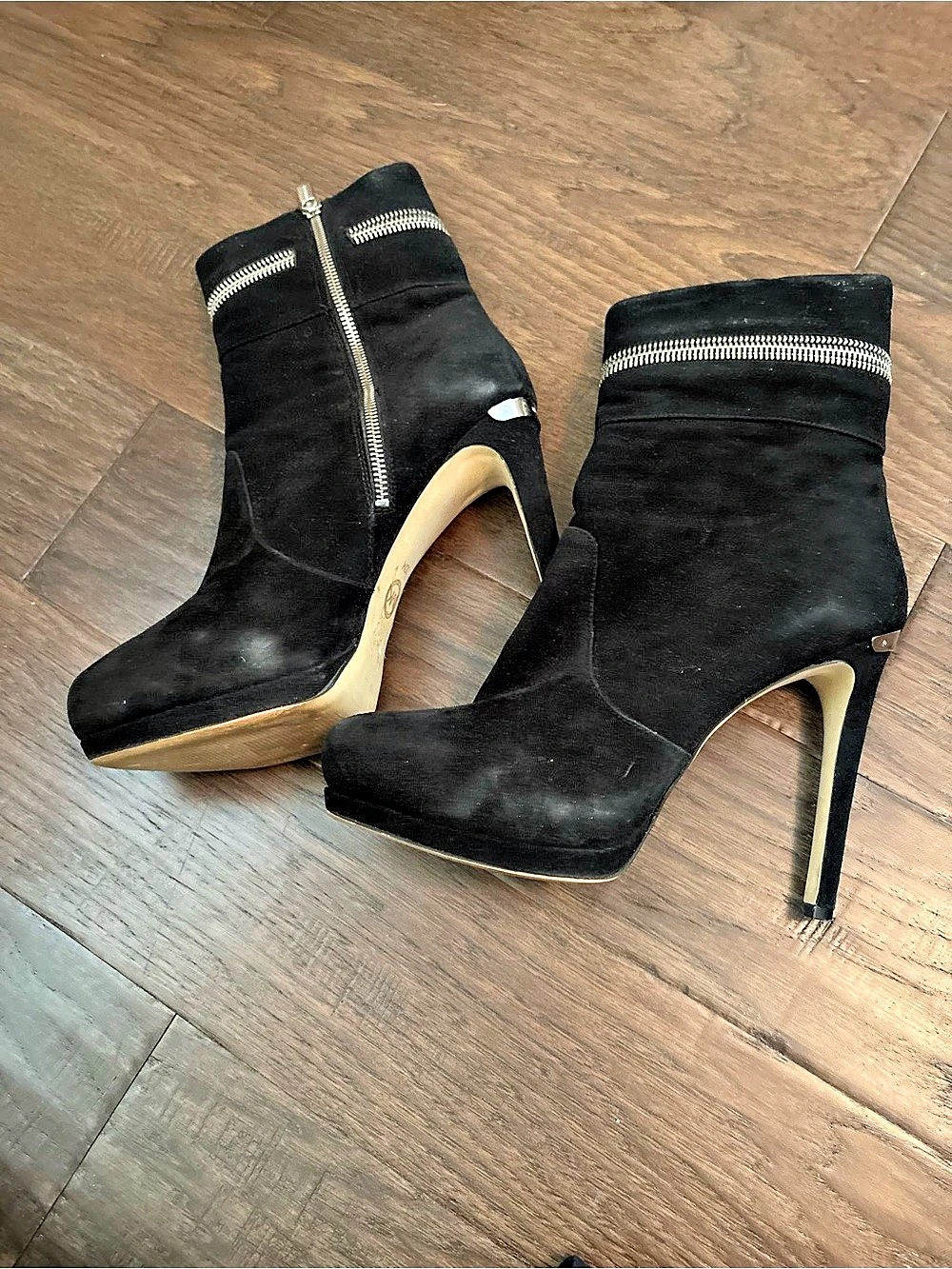 Michael Kors Porter Suede Platform Ankle Boot Black